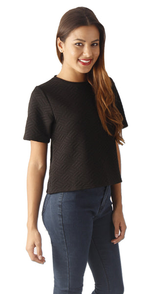 TEXTURED BOXY TEE