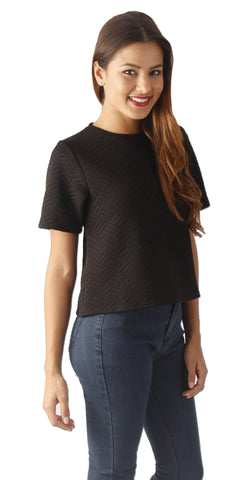 TEXTURED BOXY TEE